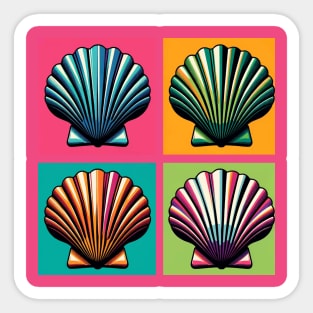 Pop Scallops Sponge Art - Cool Underwater Sticker